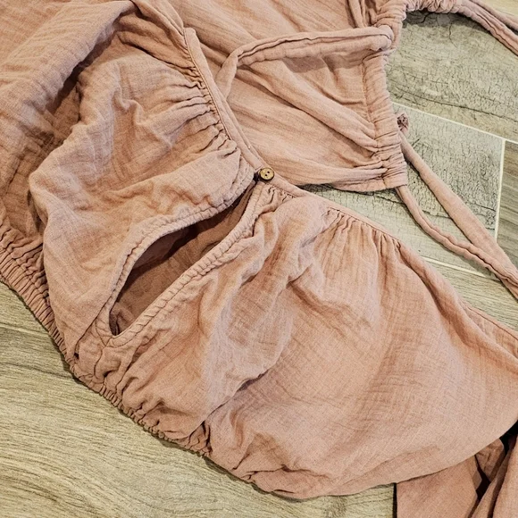 FREE PEOPLE DUSTY ROSE ENDLESS SUMMER 2 PIECE - Picture 4 of 6